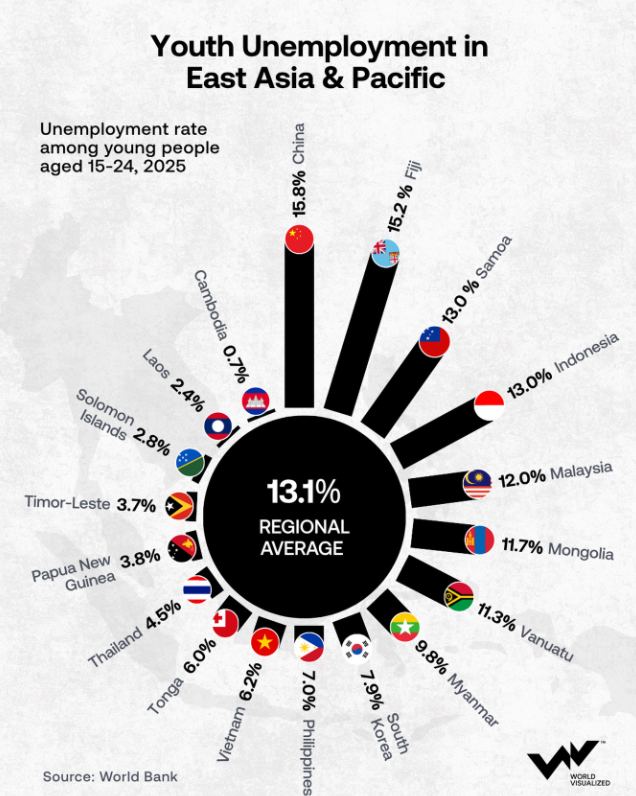 Youth unemployment is the region's quiet fault line.
