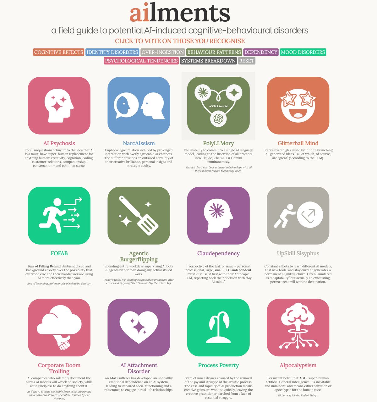 A field guide to the new ailments.