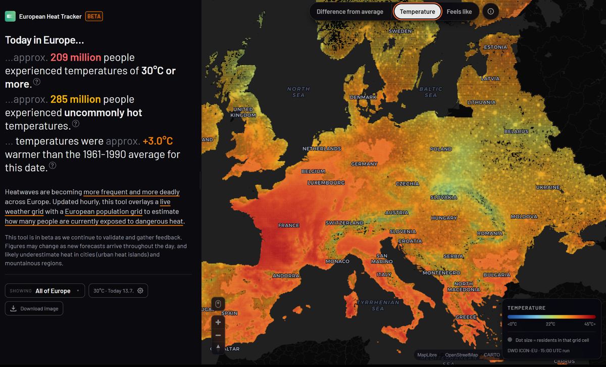 Europe is having the summer the models warned about.