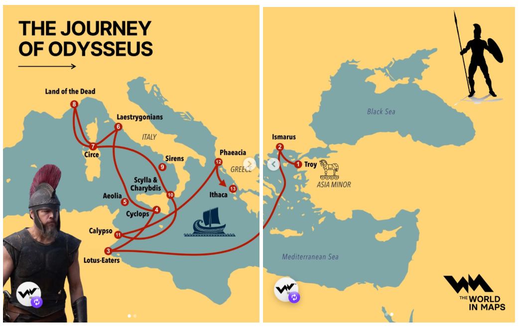A map for a week spent lost at sea.