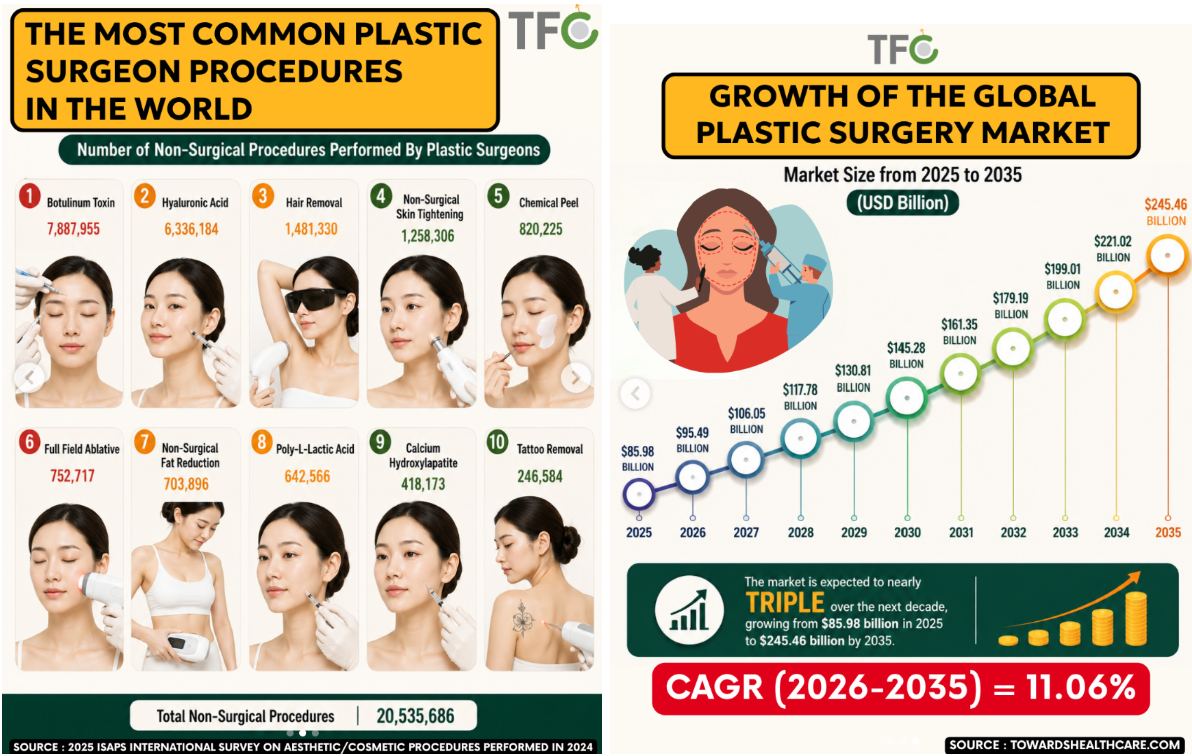 Global plastic surgery trends — 2025 ISAPS survey.