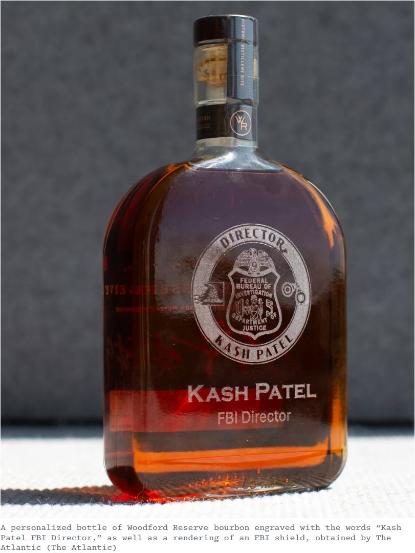 Kash Patel personally branded bourbon