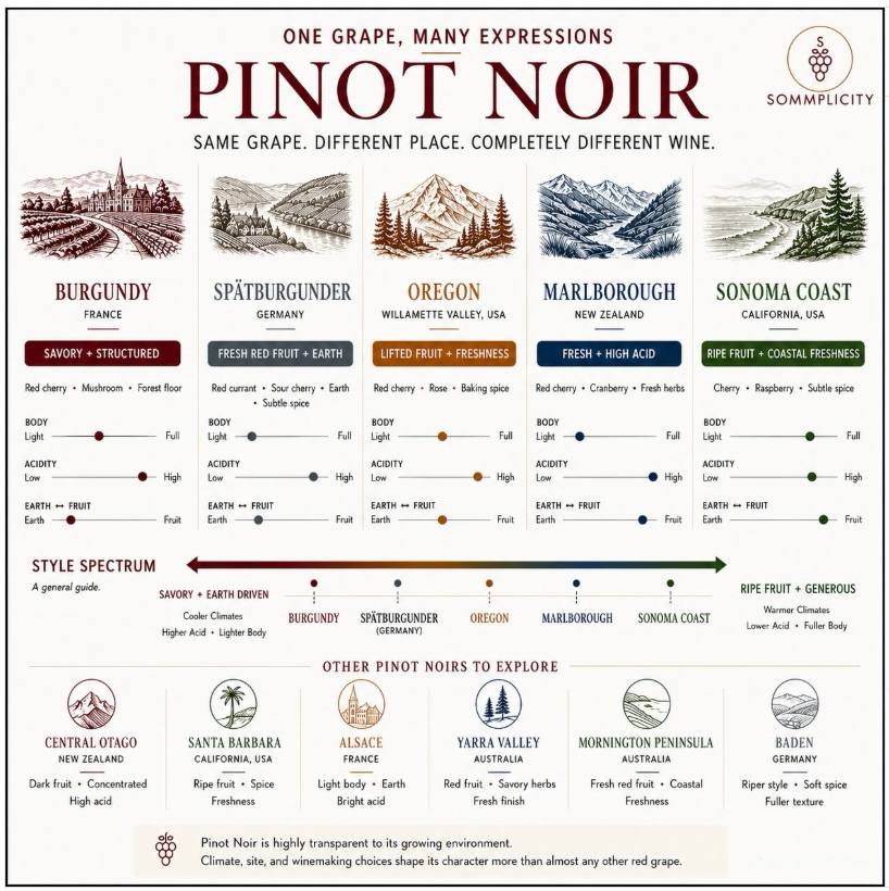 Pinot Noir, all over the world