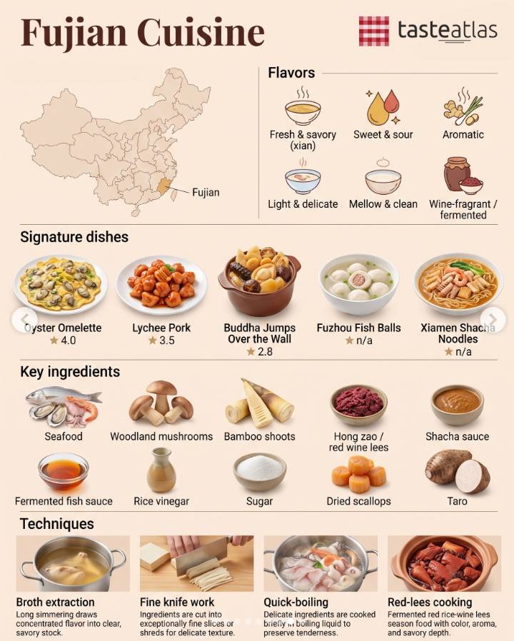 Week seven of the eight great cuisines: Fujian